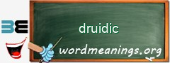 WordMeaning blackboard for druidic